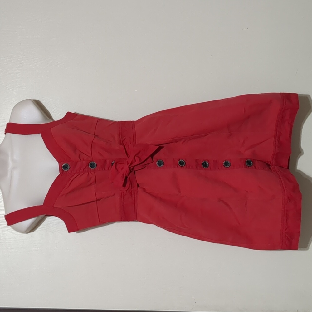 Banana Republic Cotton red midi Dress women's size 6 - Picture 11 of 11